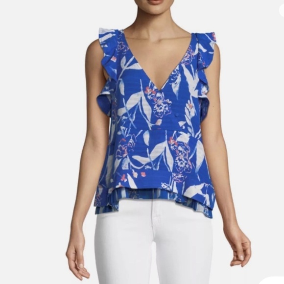 Tanya Taylor Parrot Tulip Mila Top size 8 - Picture 1 of 8